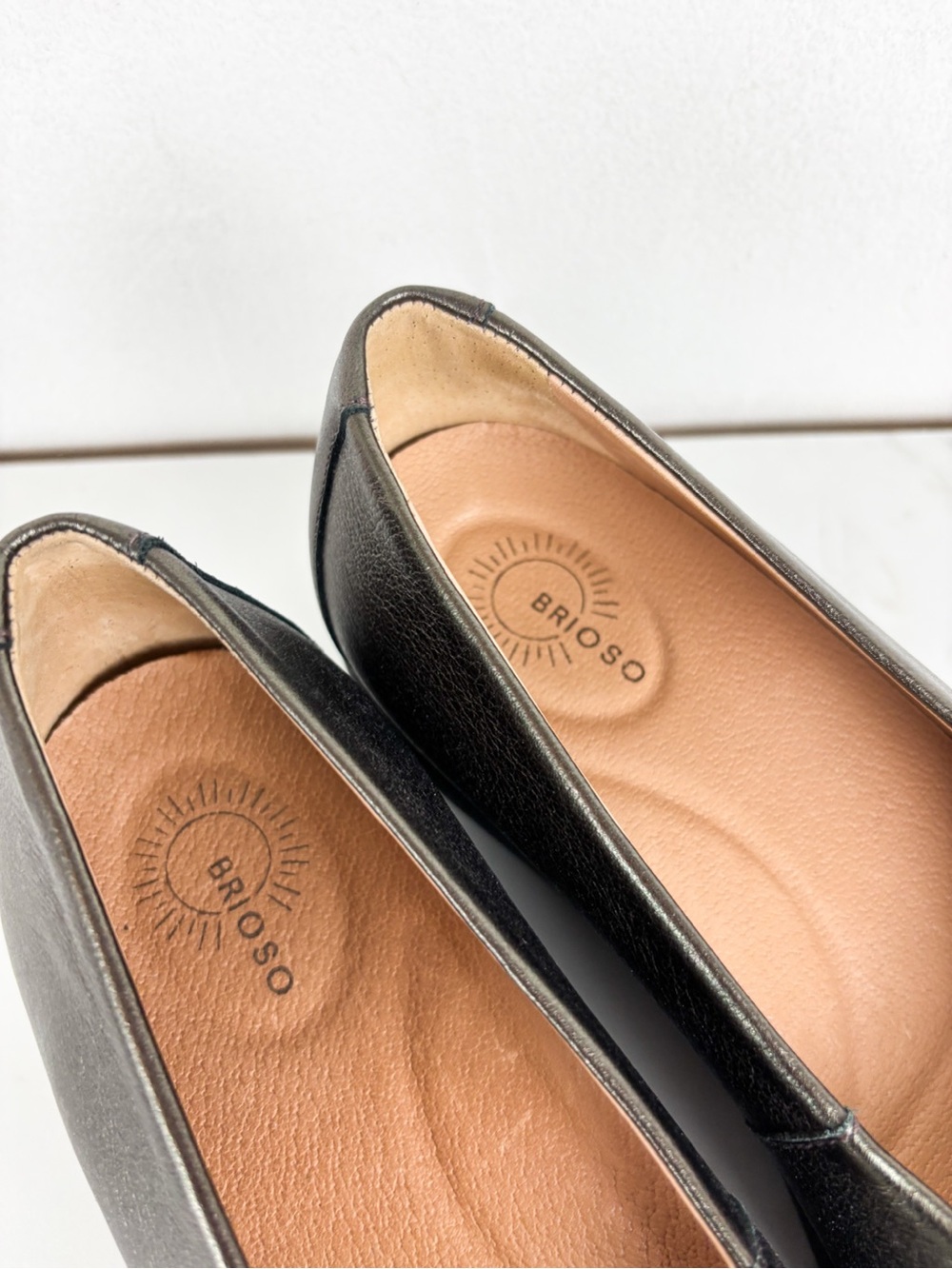 Brioso Waverly Leather Sweet Heart Wedge Shoes Sz 8 - Picture 7 of 11